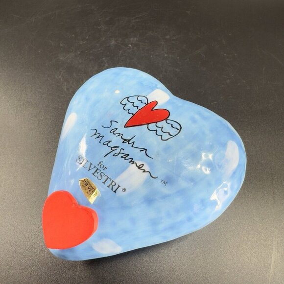 Sandra Magsamen for Silvestri Ceramic Heart Rattle I Love You Figure Decor VTG - Picture 11 of 14